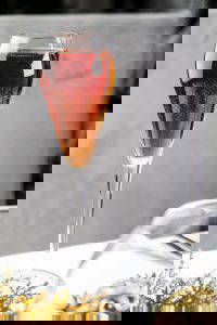 champagne at a romantic restaurant 