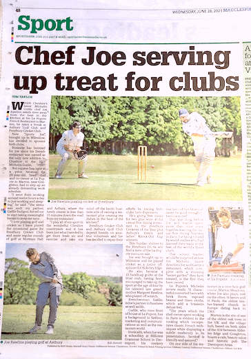 Sponsors of Astbury Golf Club & Prestbury Cricket Club