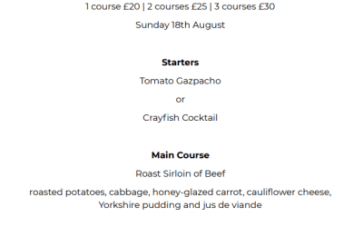 Sunday Lunch just got more convenient…